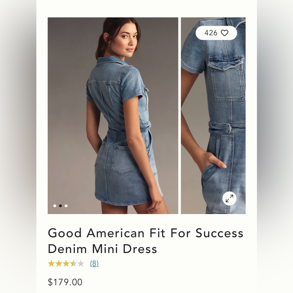 Good American fit for success denim mini dress